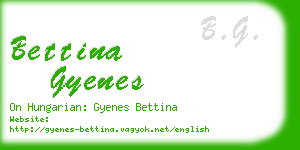 bettina gyenes business card